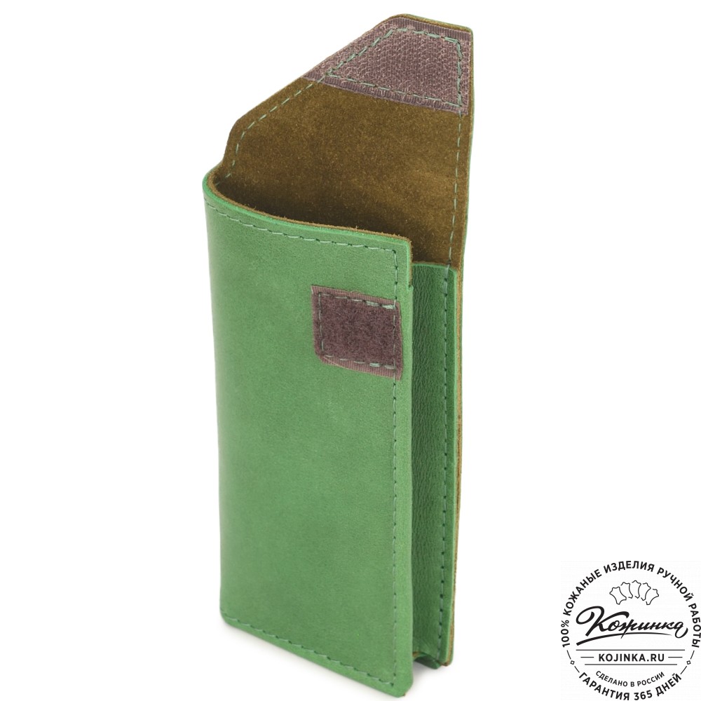 Кожаный футляр для очков "Марокко" (зеленый)