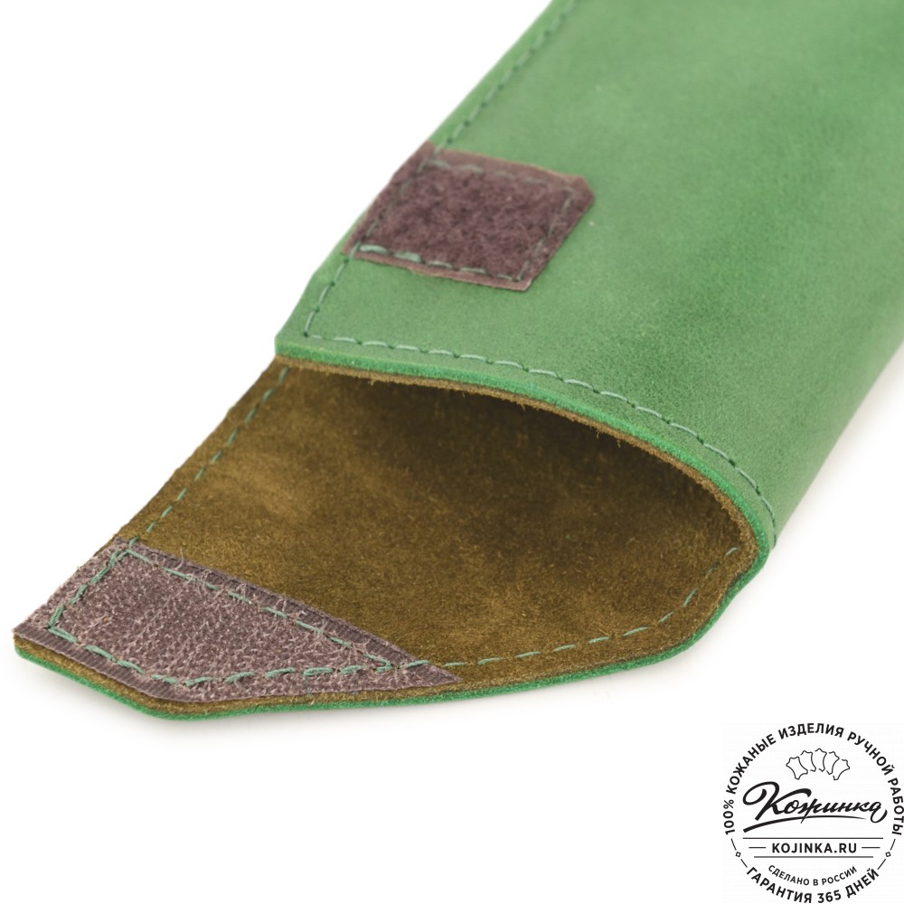 Кожаный футляр для очков "Марокко" (зеленый)