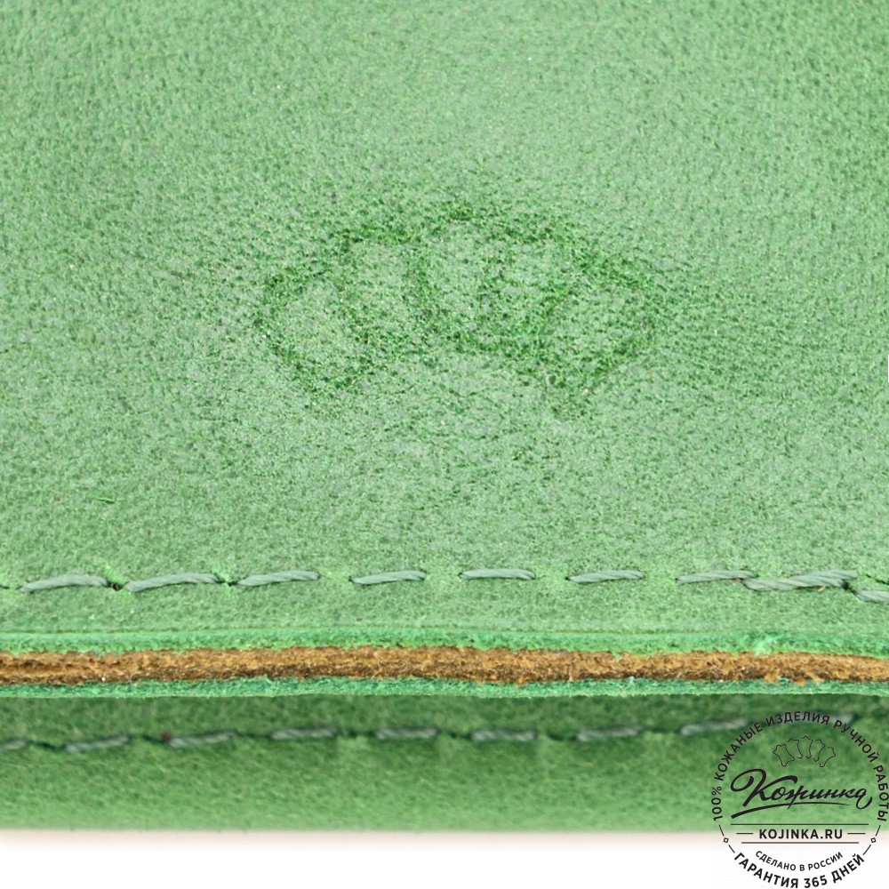 Кожаный футляр для очков "Марокко" (зеленый)