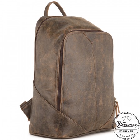 Кожаный рюкзак "Венгрия" (коричневый наппа)