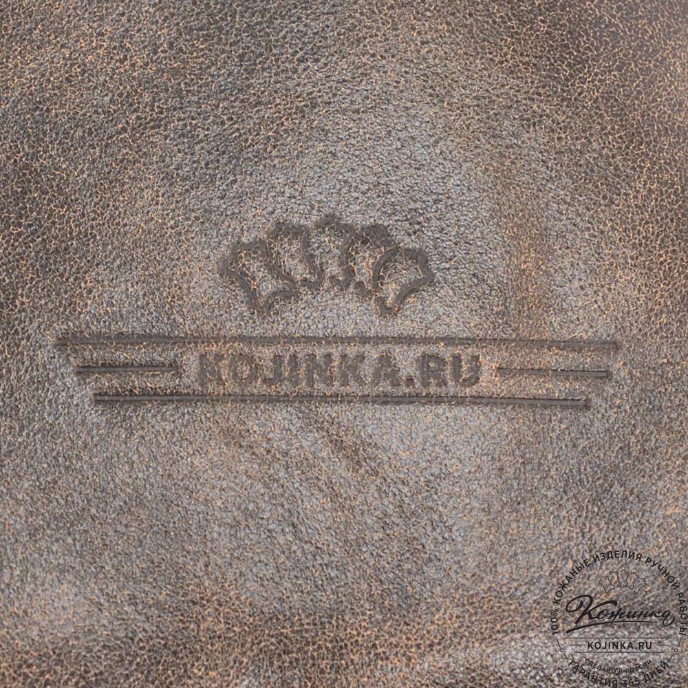 Кожаная нагрудная сумка "Стивен" (коричневая наппа)