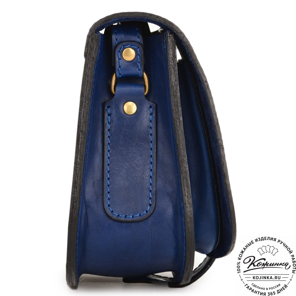 Кожаная сумка ручной работы "Джульетта-нью" (синяя)