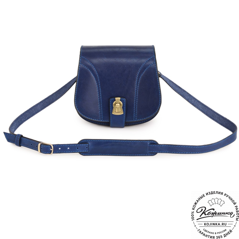 Кожаная сумка ручной работы "Джульетта-нью" (синяя)
