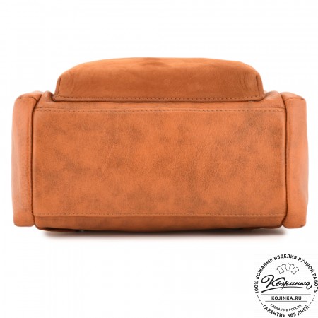 Женский кожаный рюкзак "Франческа" (рыжий)