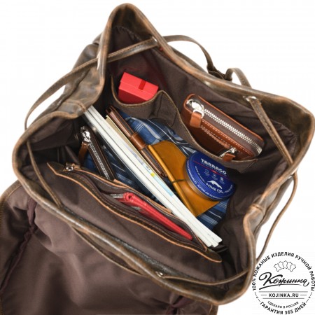Кожаный рюкзак "Ганнибал" (коричневая наппа)