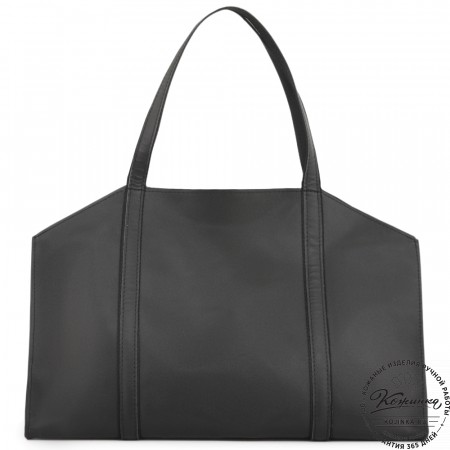 Кожаная шоппер-дровница "Родео" (черный)