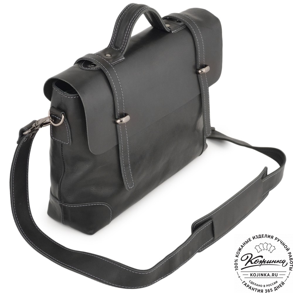 Кожаный портфель "Англетер" (черный)