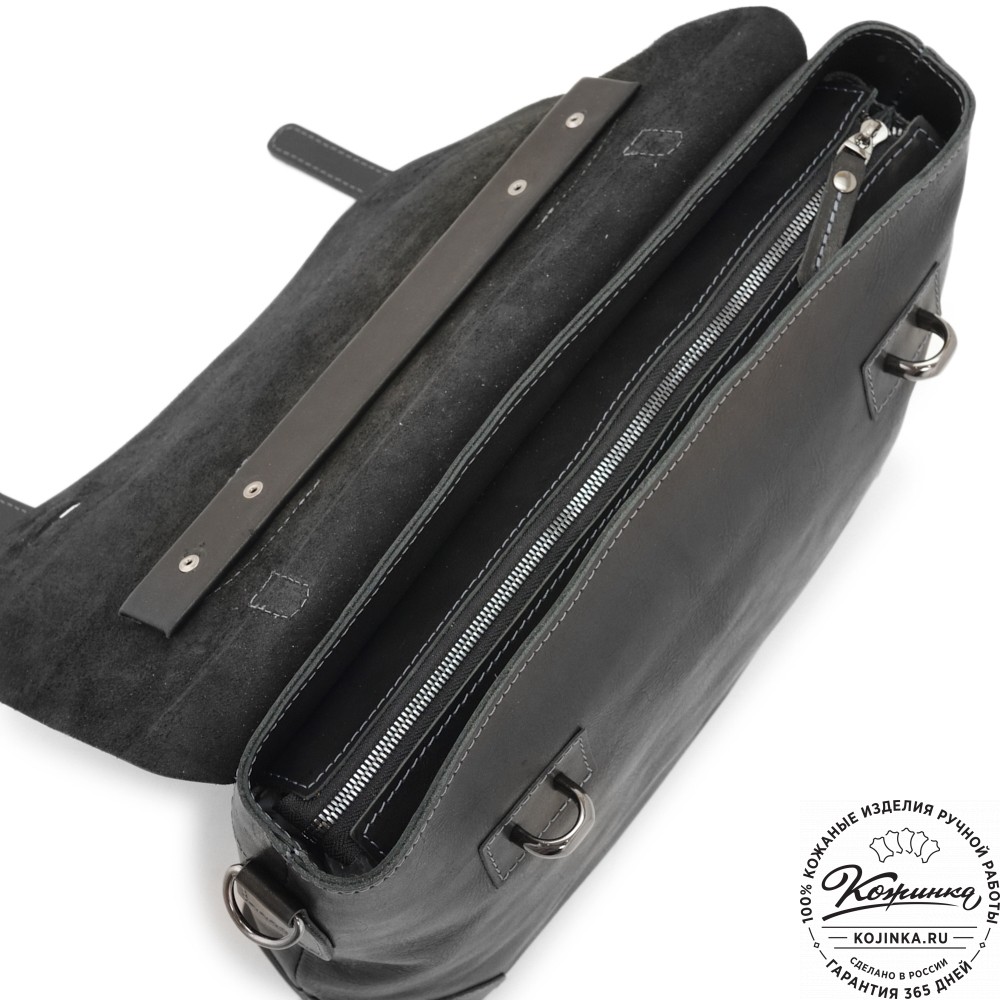 Кожаный портфель "Англетер" (черный)