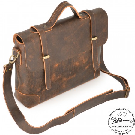 Кожаный портфель "Англетер" (коричневый эксклюзив)