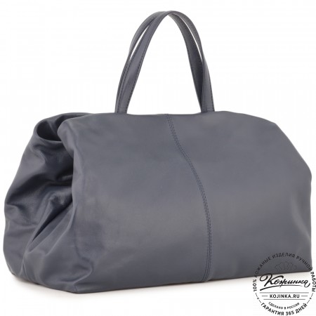 Женская кожаная сумка "Испания" (синяя)