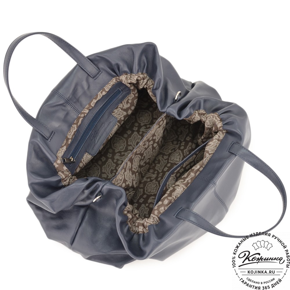 Женская кожаная сумка "Испания" (синяя)