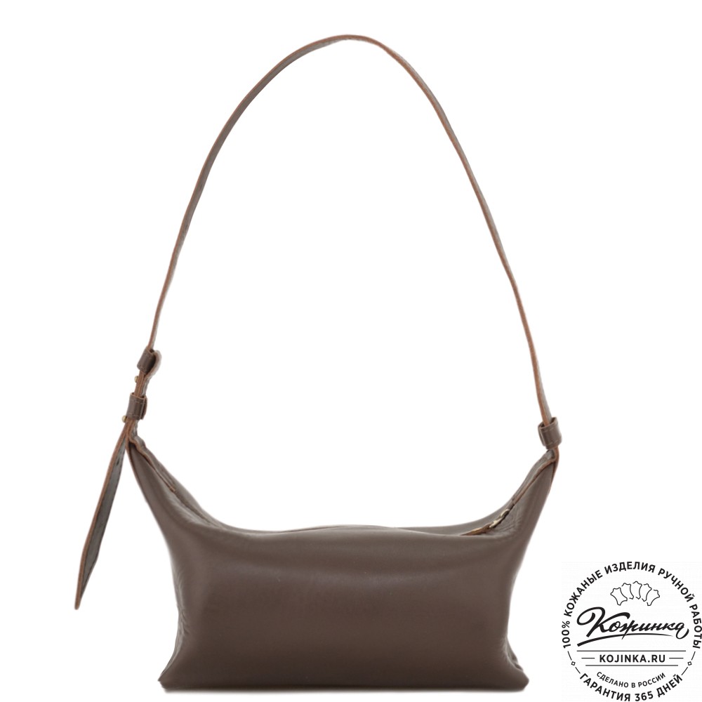 Женская кожаная сумка "Тойс" (коричневая)