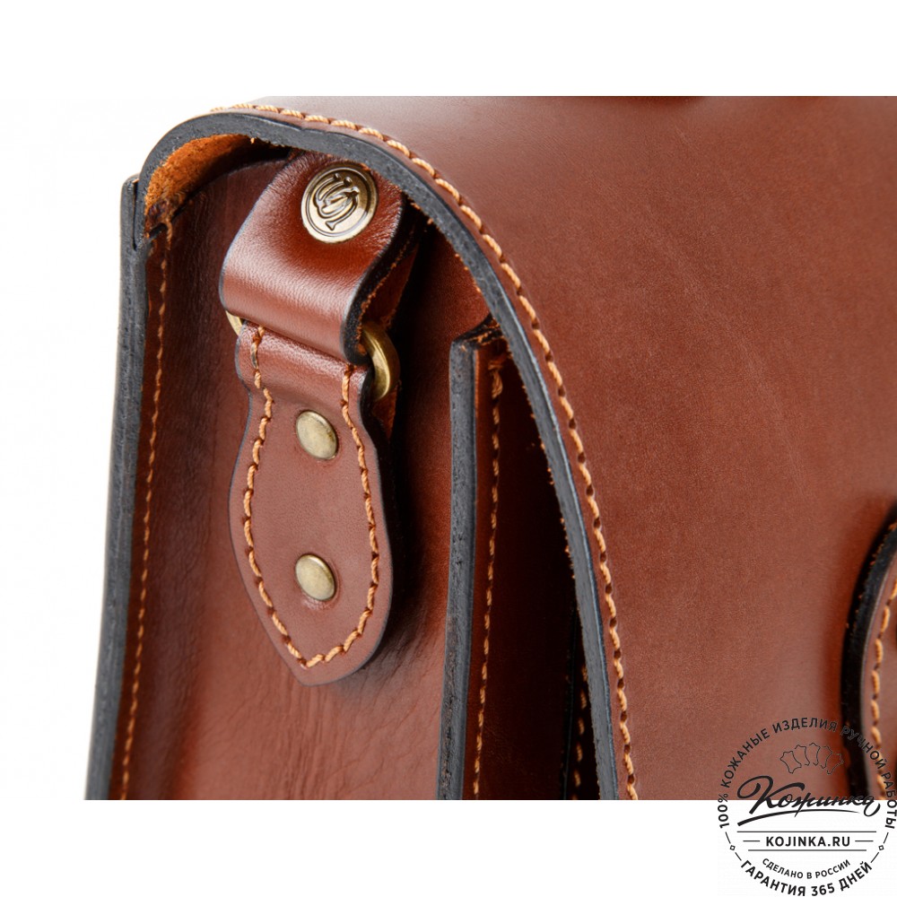 Кожаный портфель "Сатчел"  (коричневый)