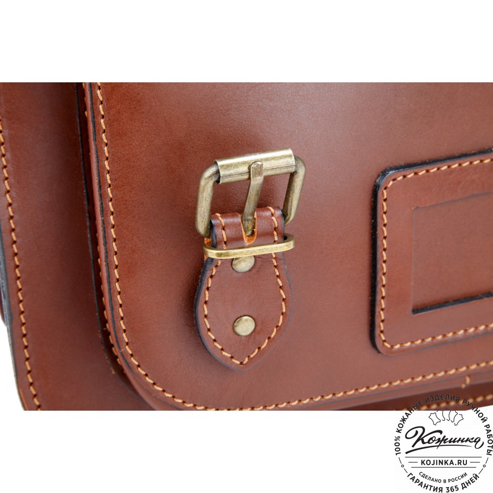 Кожаный портфель "Сатчел"  (коричневый)