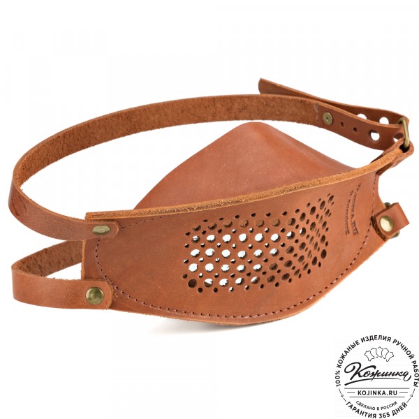 Кожаная маска Бампер (коричневая). фото 1