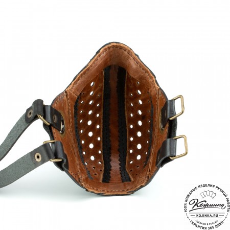 Кожаная маска Азимут (чёрная)