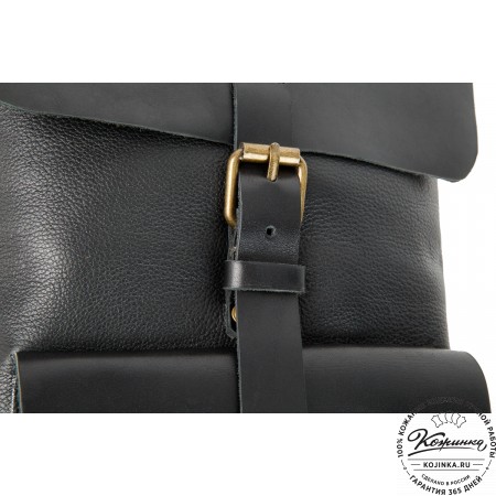 Кожаный рюкзак "Gray" (черный)