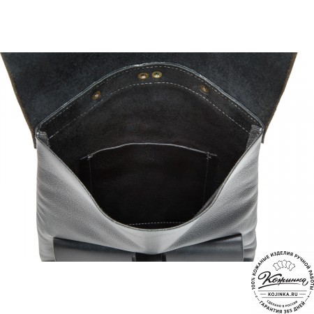 Кожаный рюкзак "Gray" (черный)