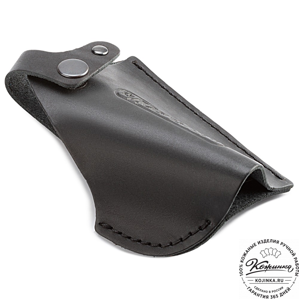 Кожаная поясная кобура  для пистолета "Добрыня" (черная)