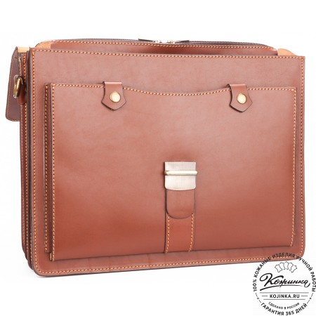 Кожаный портфель "Карьерист"  (рыжий)