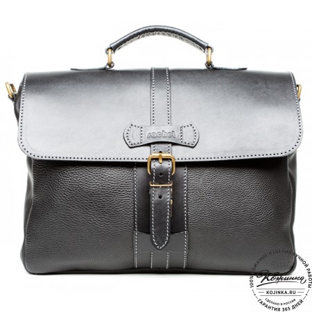 Кожаный портфель "Лайт" (чёрный)