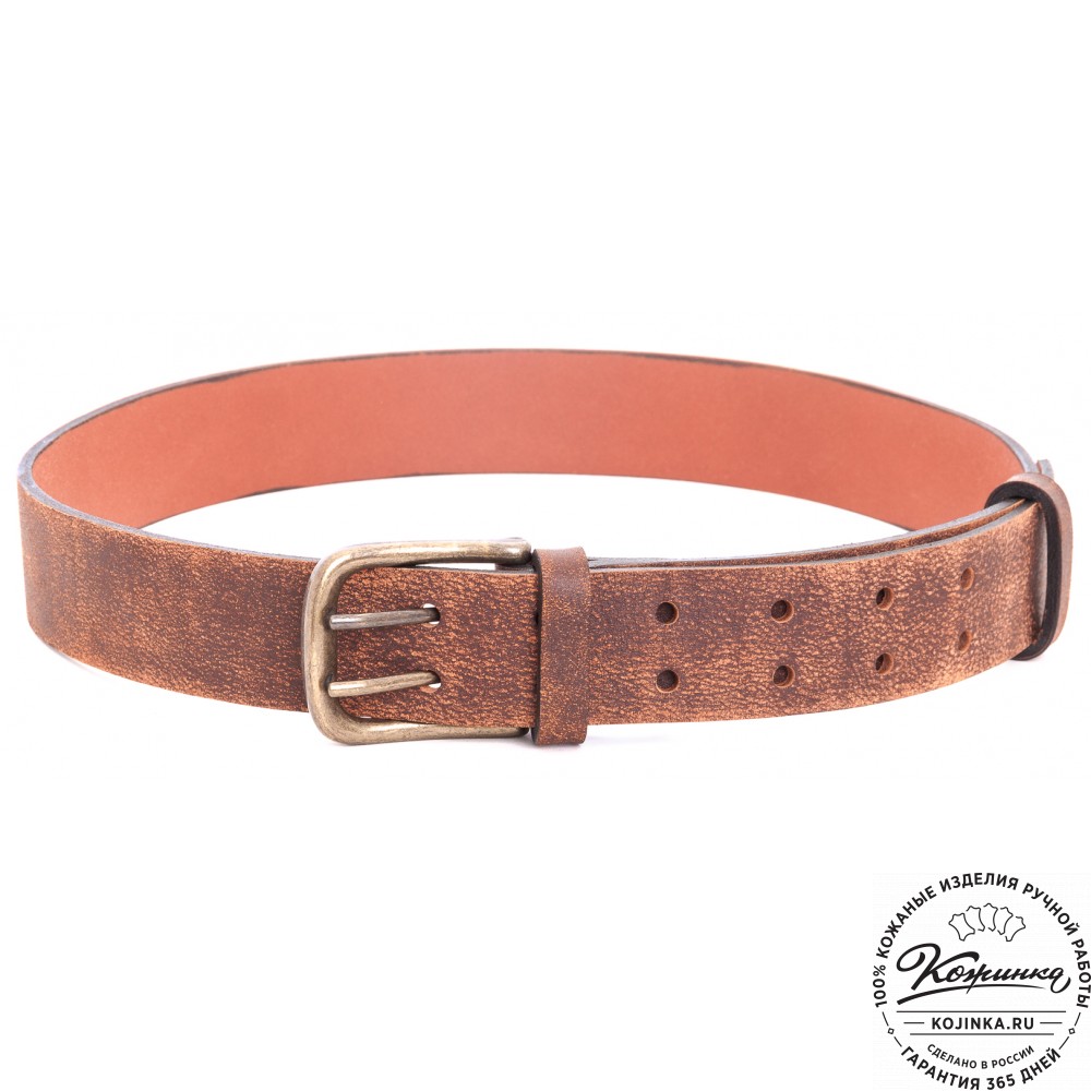 Кожаный мужской ремень "Адам" (эксклюзив)