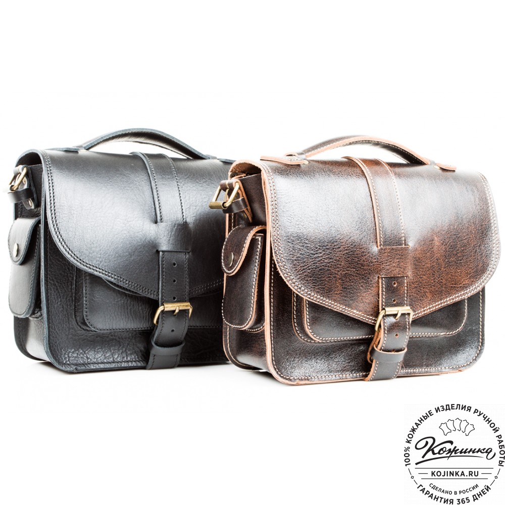 Кожаная  сумка "Виктория" (рыжая)