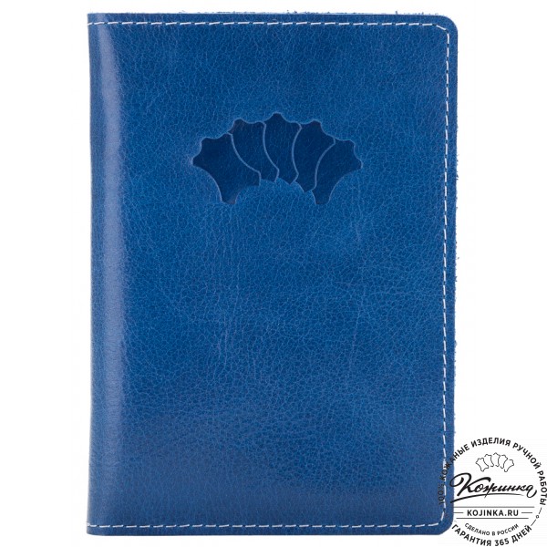 Кожаный бумажник водителя Турин (синий). фото 1