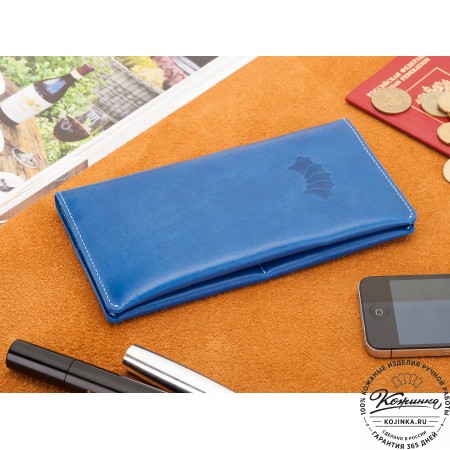 Кожаное портмоне Санкт-Петербург (синее)