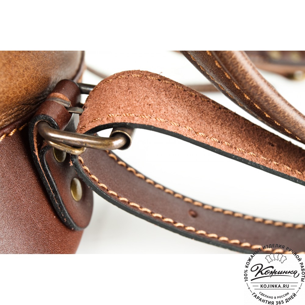 Кожаный рюкзак "СаШе" (коричневый)