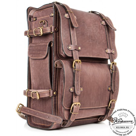 Мужской кожаный рюкзак "Легион" (коричневый)