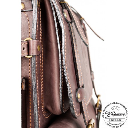 Мужской кожаный рюкзак "Легион" (коричневый)