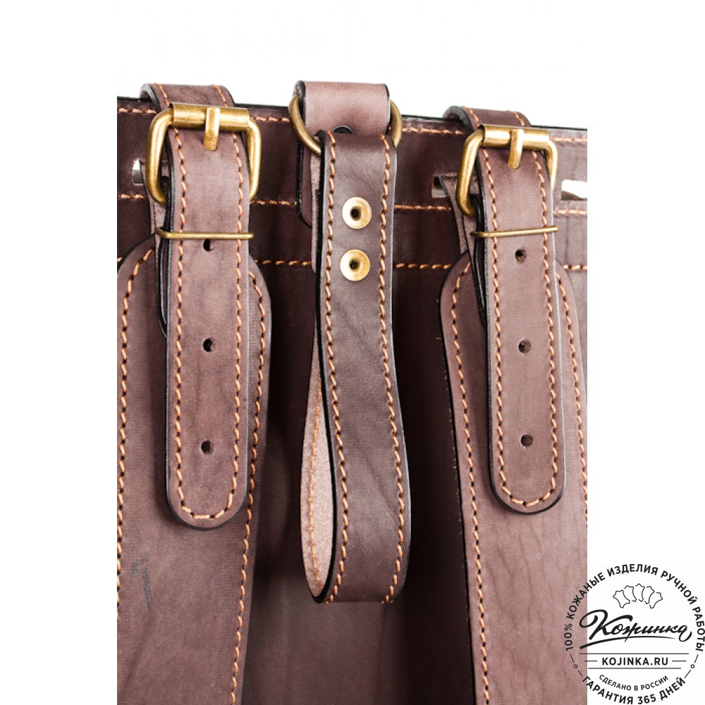 Мужской кожаный рюкзак "Легион" (коричневый)