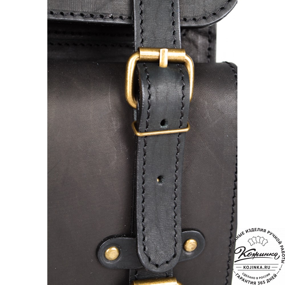 Мужской кожаный рюкзак "Легион" (чёрный)