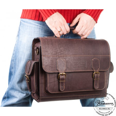 Кожаный портфель "Вояджер" (коричневый)