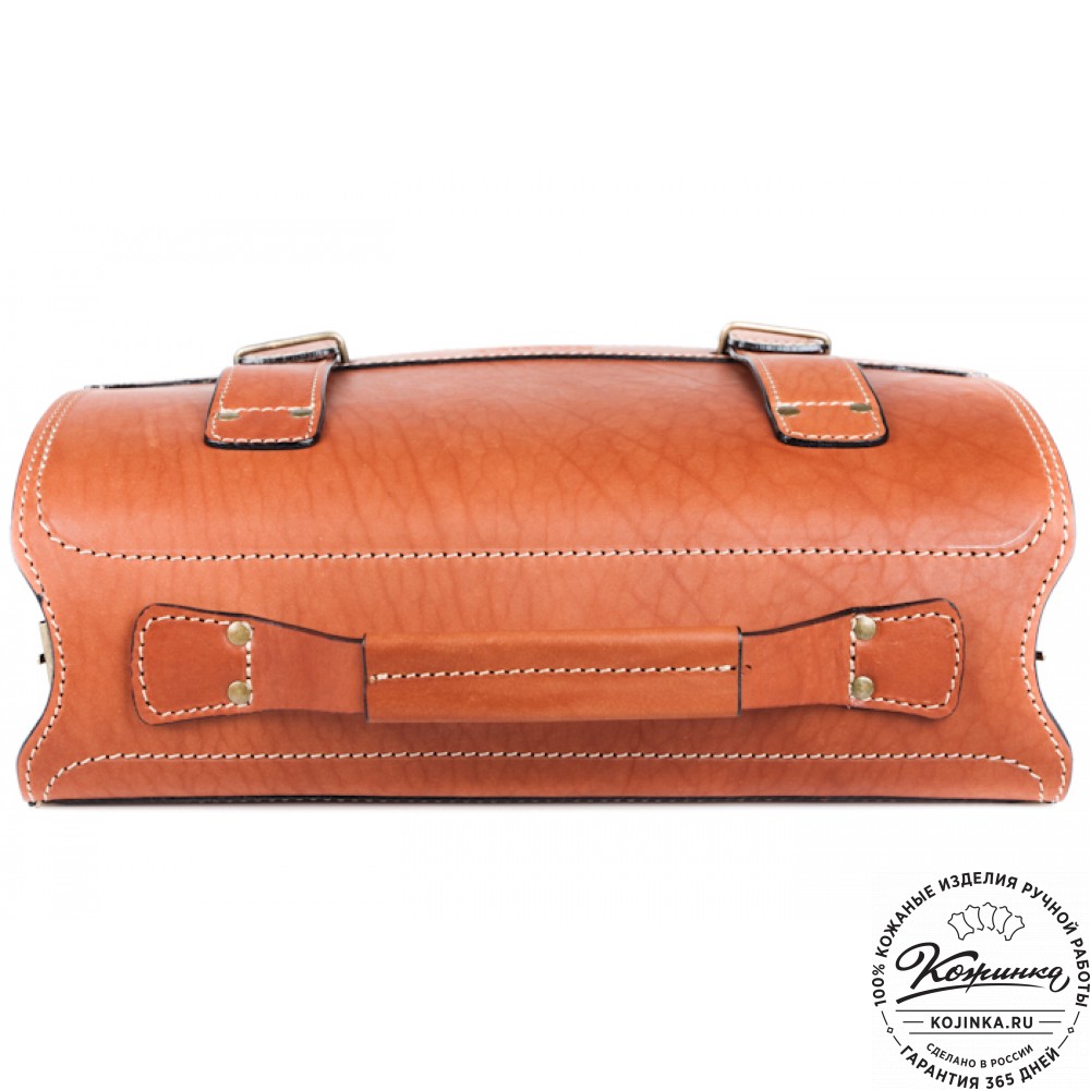Кожаный портфель "Француз" (тёмно рыжий)