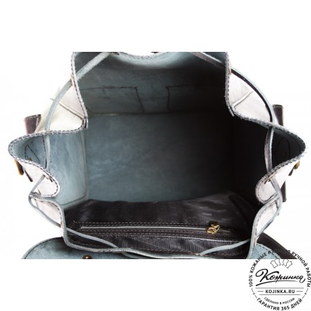 Кожаный рюкзак "Пехотинец" (чёрный)