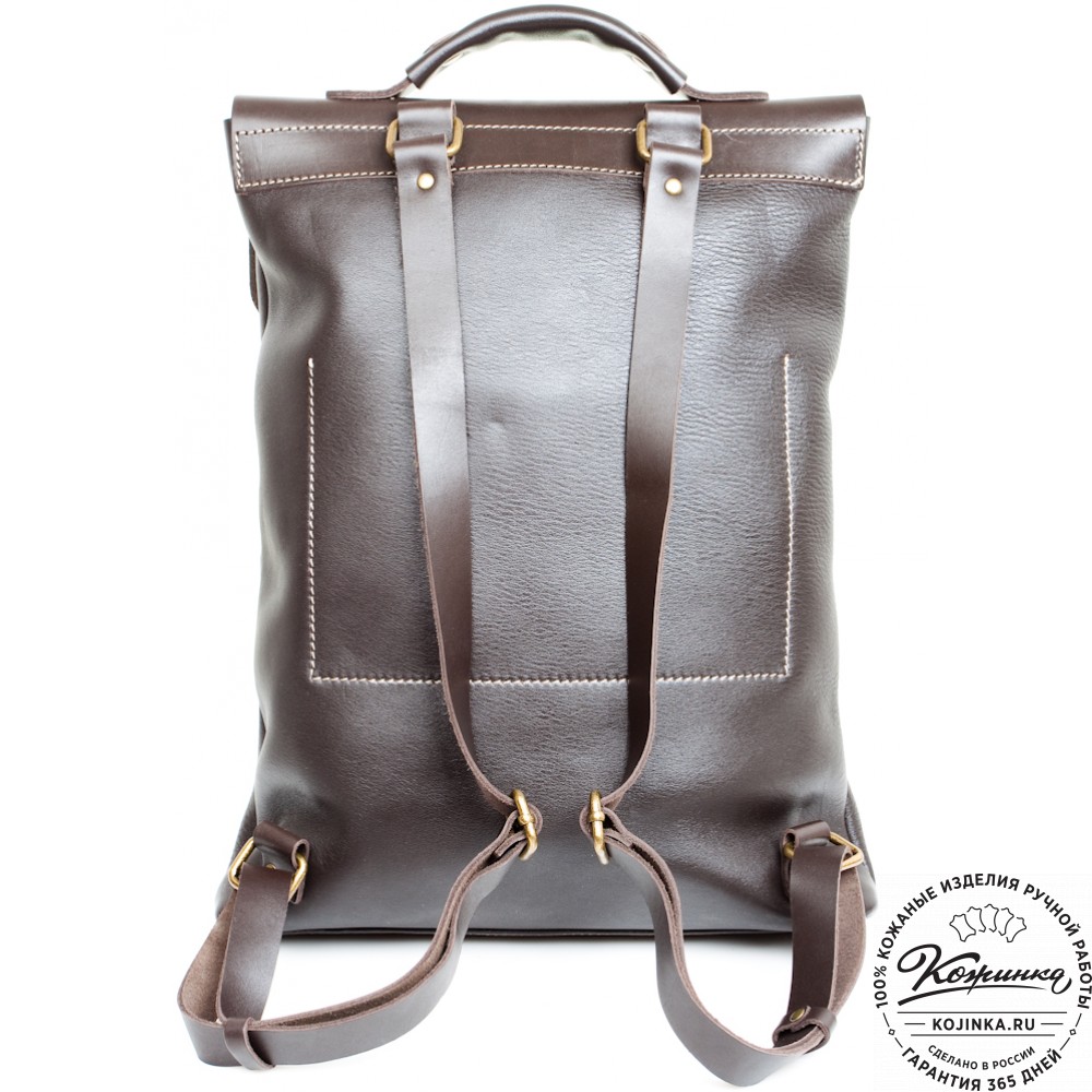 Кожаный рюкзак "Спэйс" (темно-коричневый)