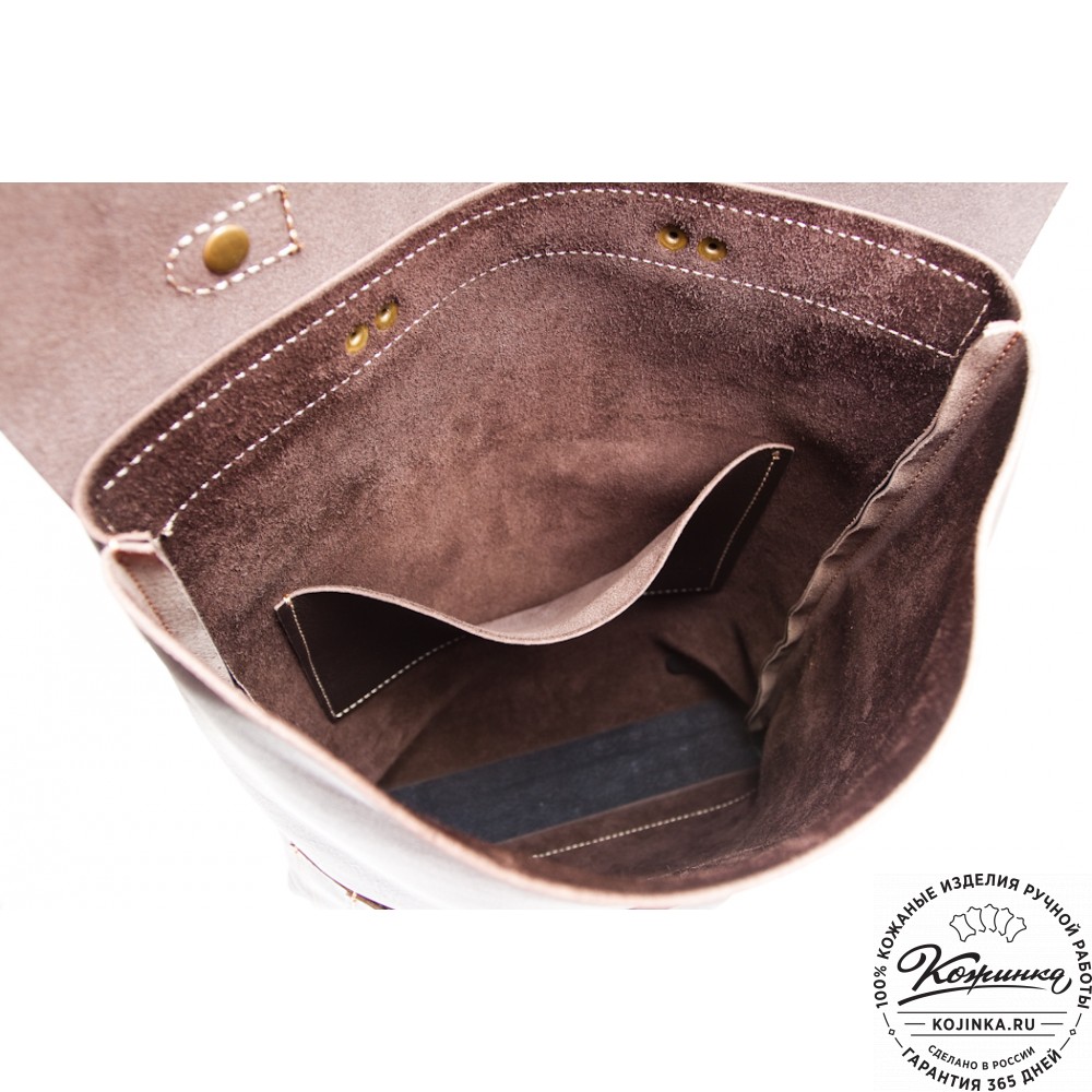 Кожаный рюкзак "Спэйс" (темно-коричневый)