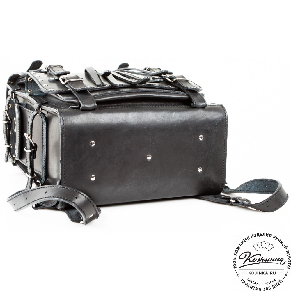 Мужской кожаный рюкзак "Легион-Харлей" (черный)