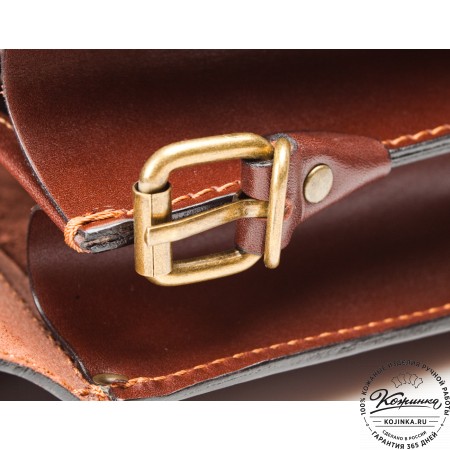 Мужской кожаный портфель "Премьер" (коричневый)