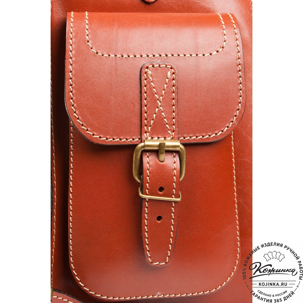 Кожаный рюкзак "Кэмэл" (тёмно рыжий)