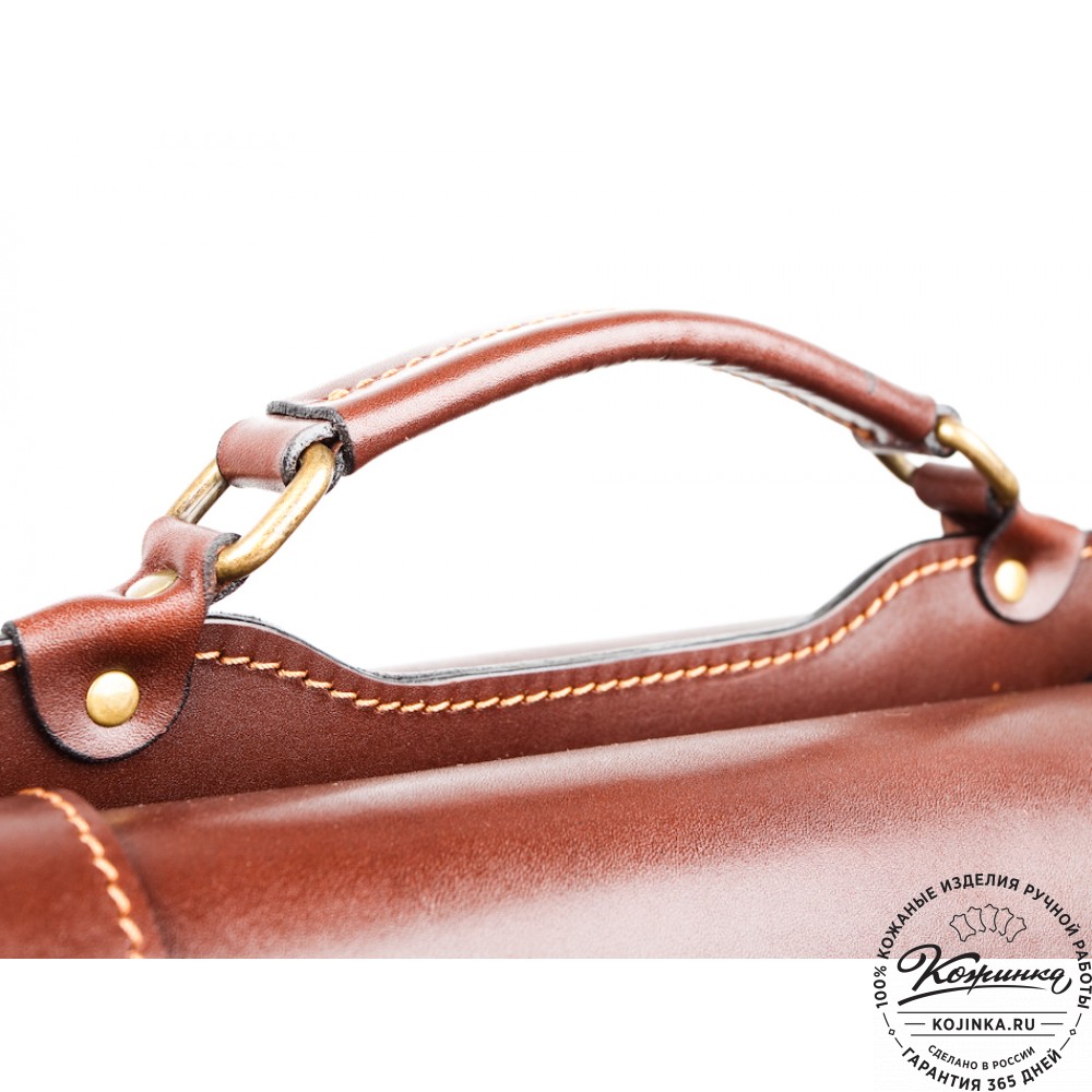 Мужской кожаный портфель "Авантаж" (коричневый)