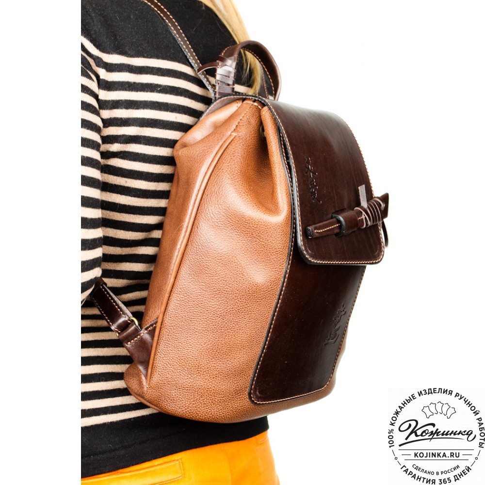 Женский кожаный рюкзак "Гейша" (розовый)