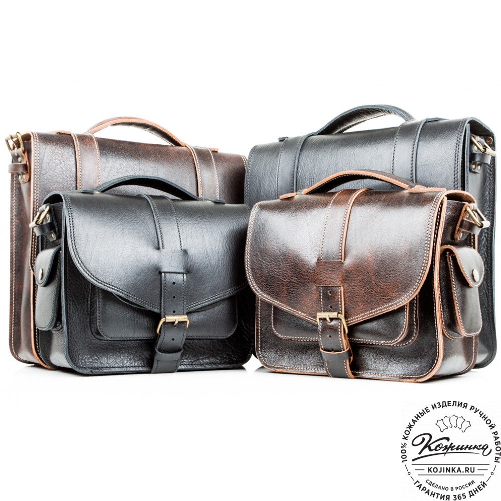 Кожаная  сумка "Виктория" (черная)