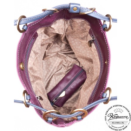 Кожаная сумка "Хлоя" (сирень)