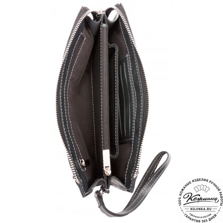 Кожаный клатч  Москва (черный)